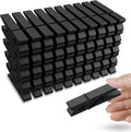 50PCS Colored Wooden Clothespins Black, 2.9inch Clothes Pins by HONGYUTAI