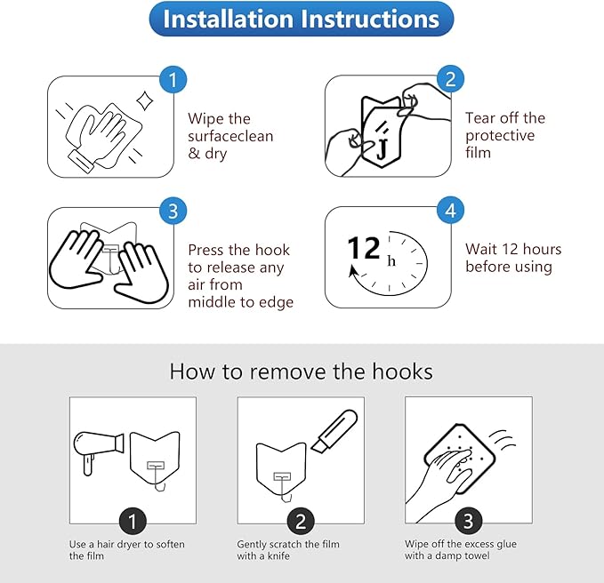 Heavy Duty Adhesive Hooks 24 Pack - Image 6