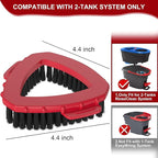 Replacement Scrub Brush for O-Cedar 2-Tank System, 4.4" Triangular Spin Mop - Image 2