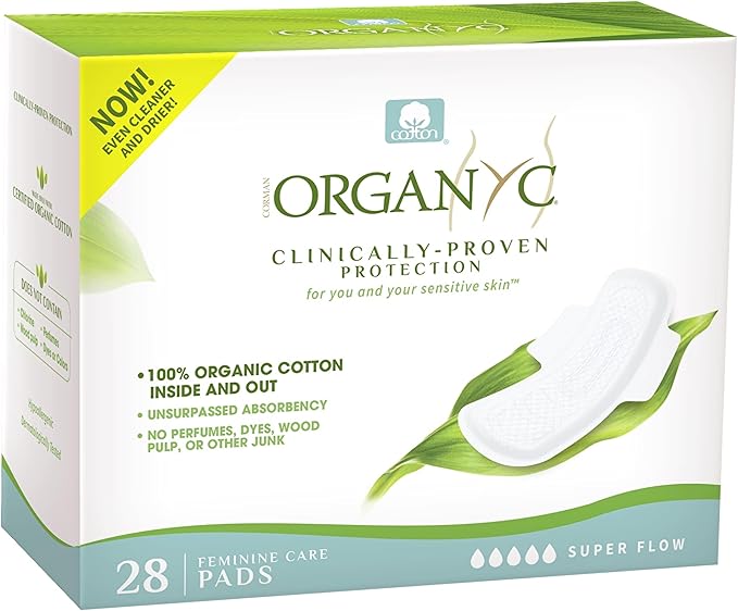 Organyc New and Improved 100% Certified Organic Cotton Inside and Out Overnight by Organyc
