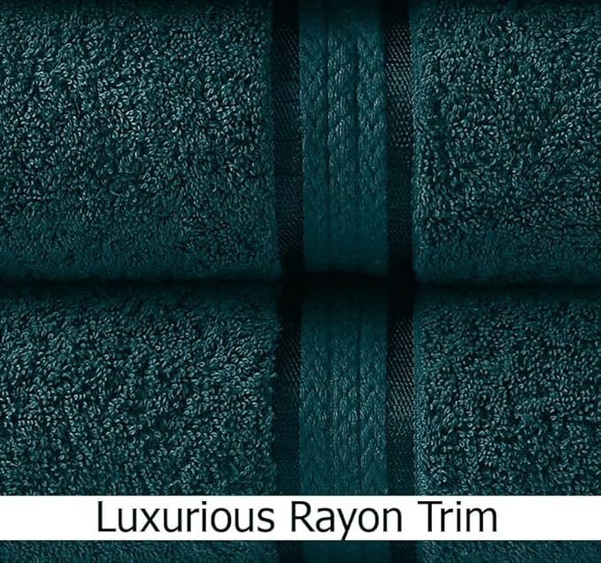 Cotton Craft Ultra Soft 6 Pack Hand Towels 16x28 Teal Weighs 6 Ounces Each - Image 3