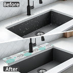 24" X 5.5" Kitchen Sink Splash Guard Faucet Mat Flora Super Absorbent Fast - Image 7