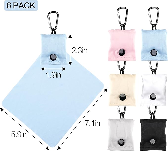 Vemiss 6 Pack Microfiber Glasses Cleaning Cloth, Wipes Lens Eyeglasses & Screens - Image 2