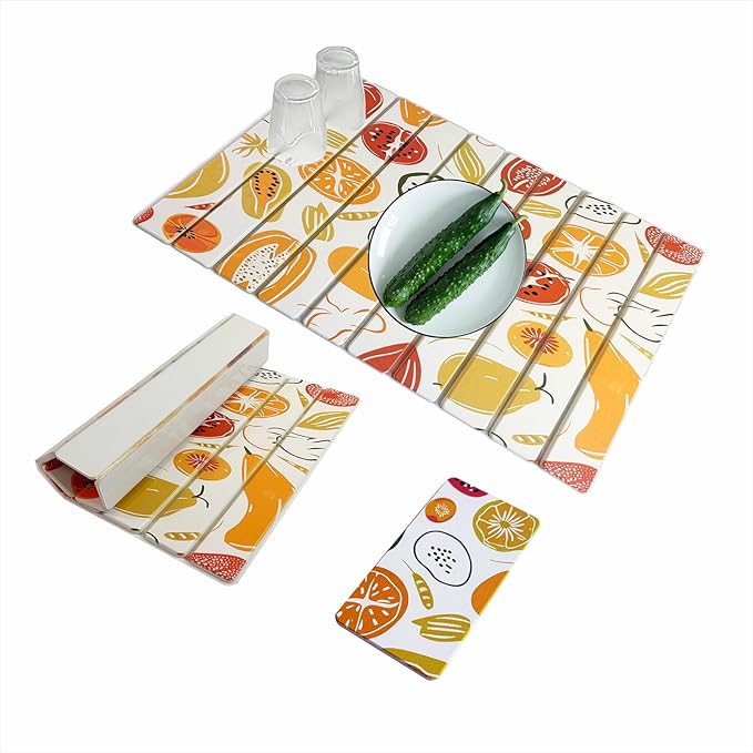 Large Stone Drying Mat for Kitchen Counter, 24x16 Inch Fast Drying & Super by Unknown