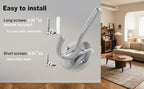 Brushed Nickel Wall Hooks, 4 Pack Heavy Duty Coat Towel Hook Metal Double Hook - Image 5