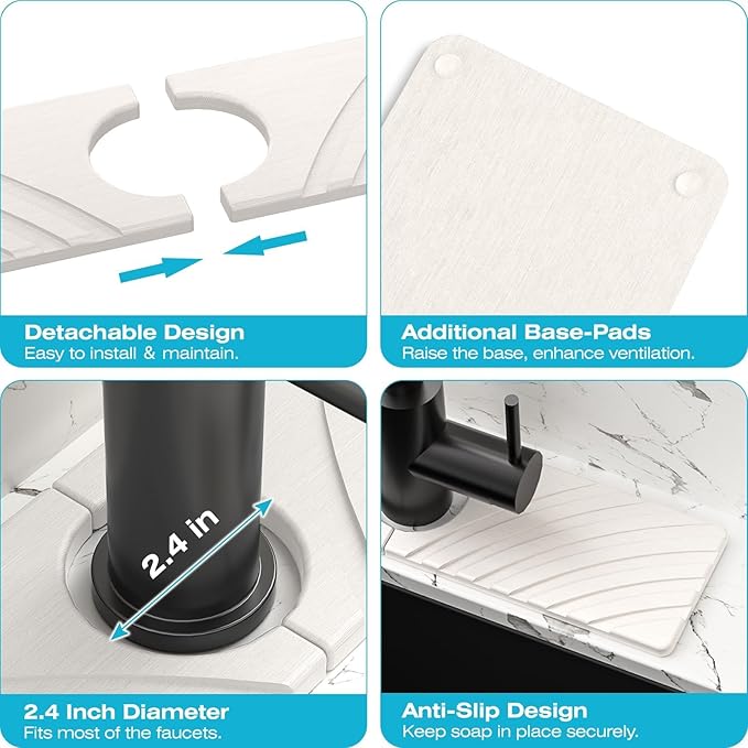 Stone Faucet Mat for Kitchen Sink - Image 5
