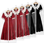 48" All Clear Garment Bags for Hanging Clothes, 5 Packs Suit Bags for Closet by Perber