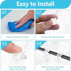 100PCS Cable Clips, Adhesive Wire Clips Organizer Cord Clips Management - Image 4