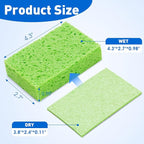 24 Pack Compressed Cellulose Sponge, Non Scratch Kitchen Sponges - Image 2