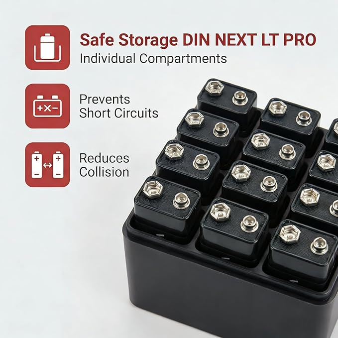 ALCYON 9V Battery Organizer Storage Case, Battery Vault Box Container - Image 5