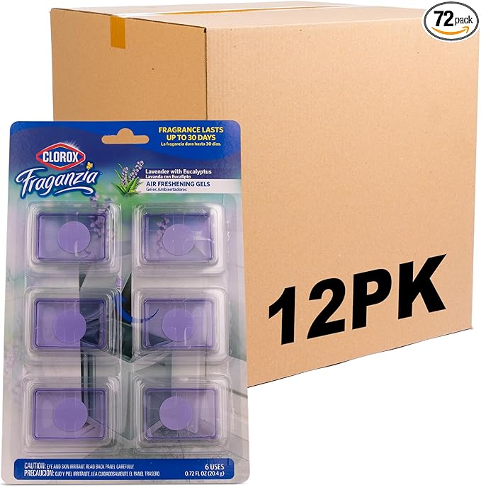 Clorox Fraganzia Stick-On Gel Fresheners, Lavender by Clorox