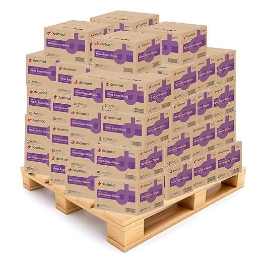 Dealmed Nitrile Gloves – Pallet of Size Medium Disposable Nitrile Gloves by Dealmed