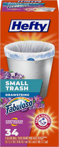 Hefty Small Trash Bags, Fabuloso Scent, 4 Gallon by Hefty