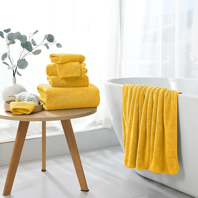 8 Piece Bathroom Towel Set |2 Oversized Bath Towels, 2 Hand Towels, 4 - Image 2