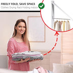 Retractable Clothes Drying Rack，Space Saver Wall Mounted Folding Hanger - Image 5