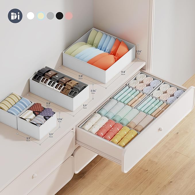 DIMJ Drawer Organizer Clothes Storage- 18 Pack Baby Dresser Organizer - Image 2