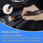 7PCS Car Detailing Brush Set, Ultra Soft Boars Hair Car Interior Detailing - Image 4