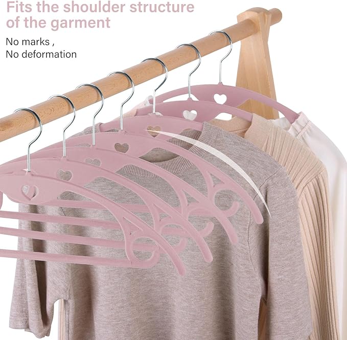 IEOKE Velvet Hangers 50 Pack: Felt Clothes Hangers Heavy Duty Shirt Sweater - Image 6