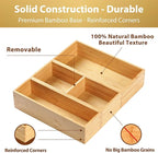 Umilife Drawer Organizer Storage Boxes, 2.5" High Bamboo Drawer Dividers - Image 3