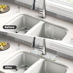 Atomic Mid Century Geometry Rustic Modern Black Kitchen Sink Splash Guard - Image 4