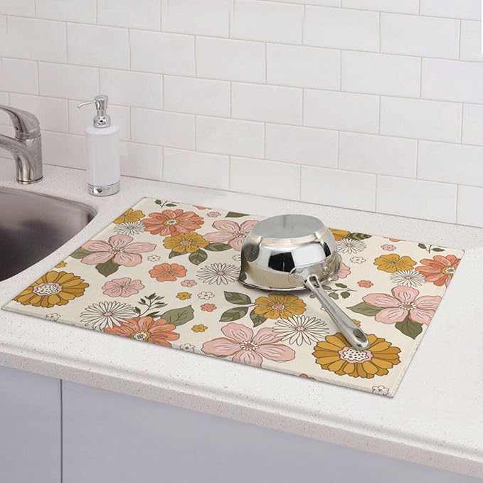 Absorbent Dish Drying Mat For Kitchen Counter, Kitchen Gadgets For Easy Clean - Image 7