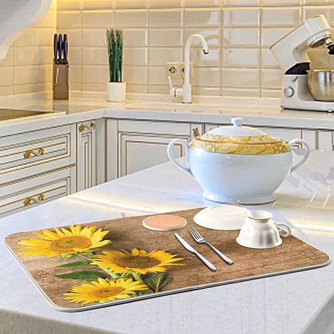 Absorbent Dish Drying Mat for Kitchen Counter - Image 6