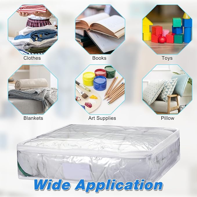 8 Pcs Clear Plastic Storage Bags - Image 7