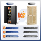 Yizosh Metal Garage Storage Cabinet with Locking Doors and Adjustable Shelves,- 75" Rolling Steel Tool Cabinet for Home Office,Garage,Warehouse - Image 6