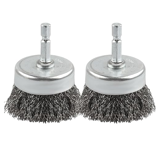 2 Pack WENORA Wire Brush Set for Drill, 1/4 Inch Hex Shank, 0.010 Inch Coarse by WENORA