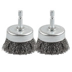 2 Pack WENORA Wire Brush Set for Drill, 1/4 Inch Hex Shank, 0.010 Inch Coarse by WENORA