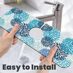 Medallion Dahlia Pinnata Floral Bobo Blue Pink Turquoise Grey Kitchen Sink - Image 6