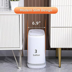 funest Bathroom Trash Can, 3.3 Gallon Slim Trash Can - Image 4