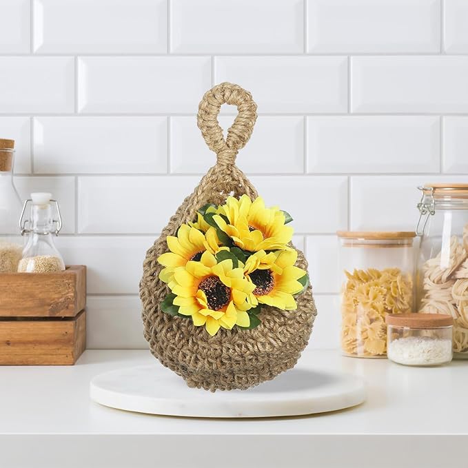 PATIKIL Hanging Fruit Baskets for Kitchen, Mini Size Teardrop Home Decor - Image 6