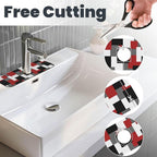 Grey Black White Plaid Square Red 15" X 5.5" Kitchen Sink Splash Guard Faucet - Image 3