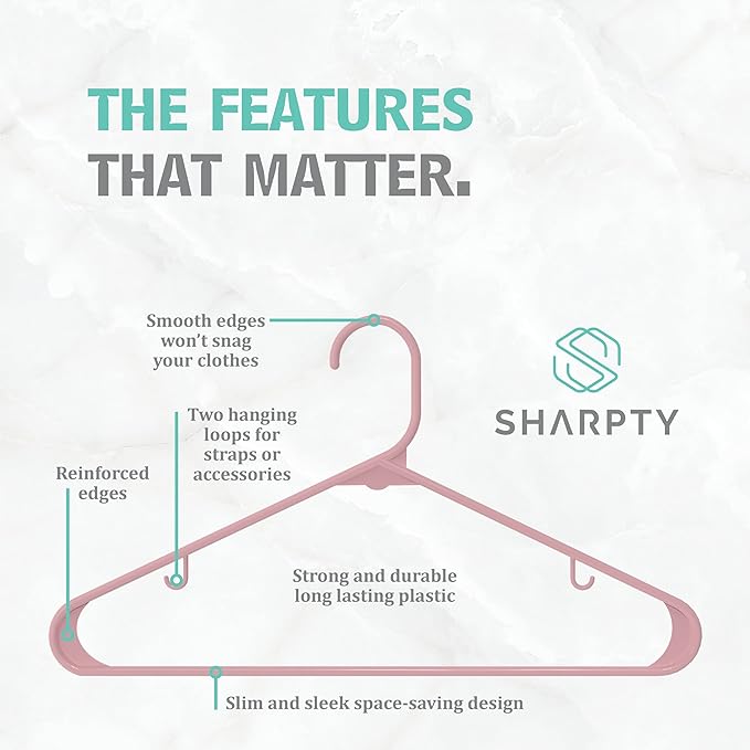 Sharpty Plastic Hangers Clothes Hangers - Image 2