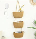 Over the Door Organizer, 3 Tier Hanging Wall Basket Storage by WYCOROY
