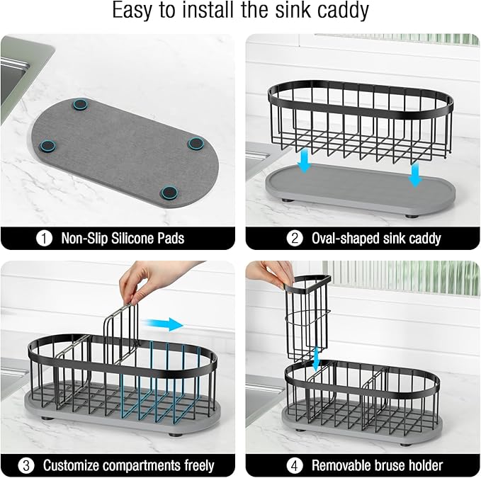 Kitchen Sink Caddy Organizer, Sponge Holder - Image 4