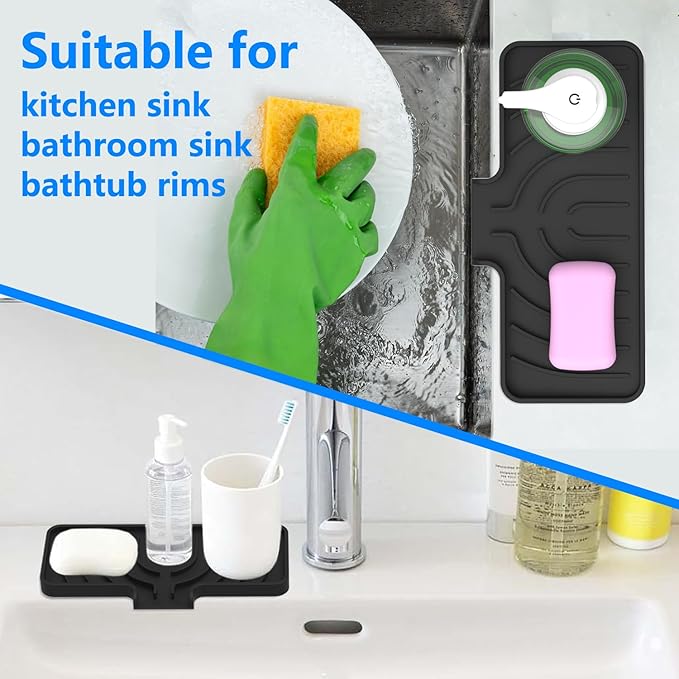 Sponge Holder for Kitchen Sink, Dish Sponge Holder & Soap Tray - Image 7