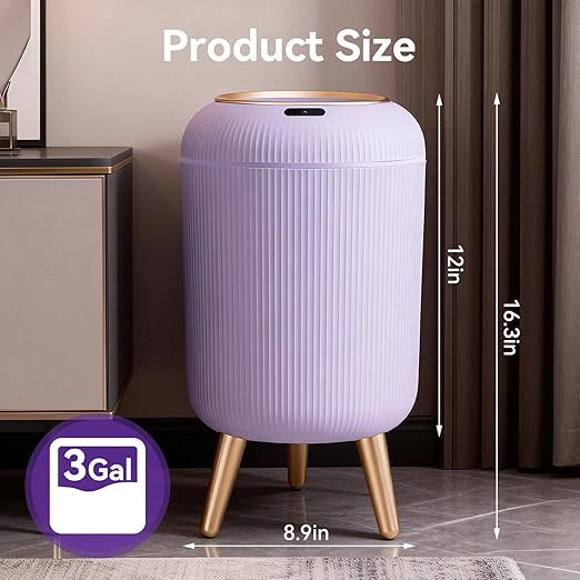 Procade Bathroom Trash Can Automatic Touchless, 3 Gallon Motion Sensor Trashcan - Image 7