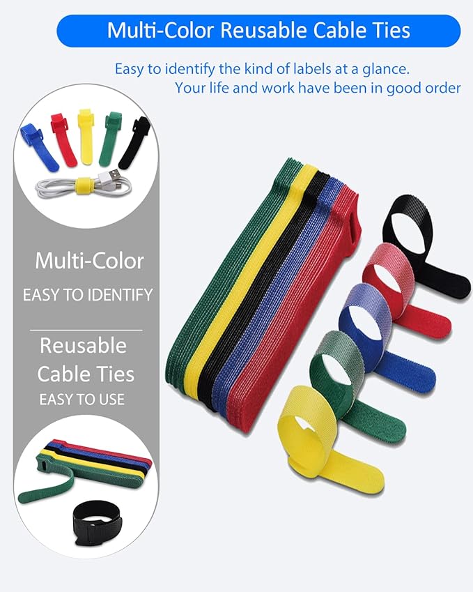 120 Pack Reusable Cable Ties 6 Inch - Image 5