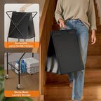 Laundry Basket with Wheels:88L Rolling Laundry Cart Foldable Metal Frame Dirty - Image 5