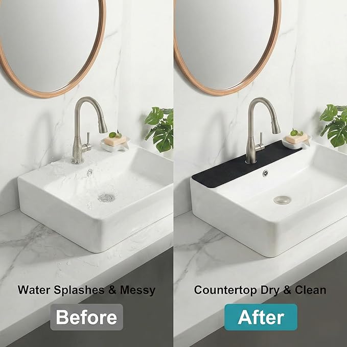 Customizable Kitchen Sink Faucet Mat: 30"Lx5.5"W Bathroom Counter Protector - Image 7