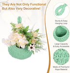uxcell Hanging Fruit Baskets for Kitchen, Hand-Woven Wall Hanging Storage Jute - Image 3
