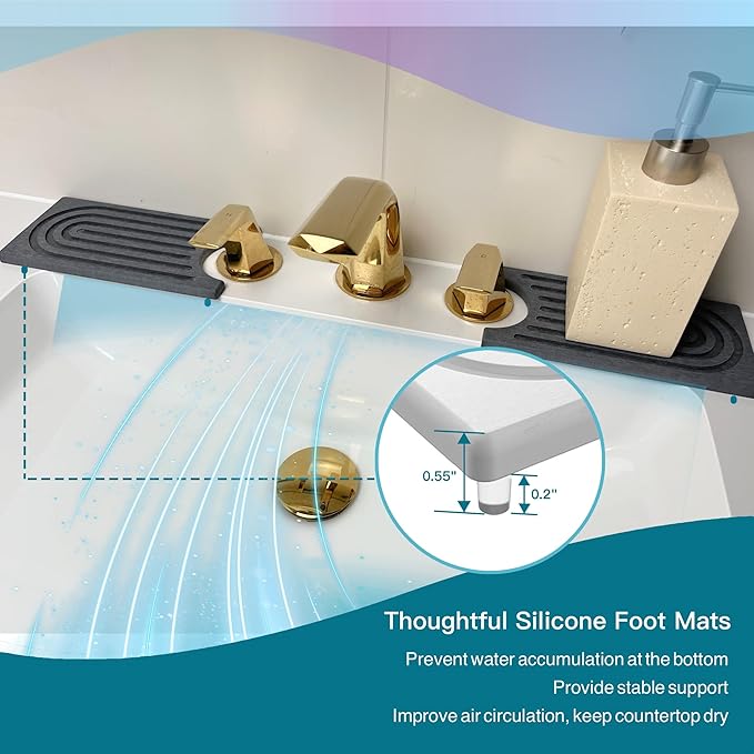Faucet Mat for Kitchen Sink, Stone Drying Mat for Kitchen Counter, Stone Mat - Image 9