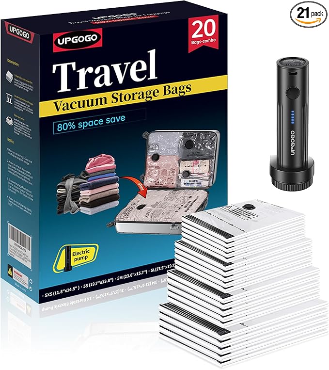Travel Vacuum Bags for Luggage by UPGOGO