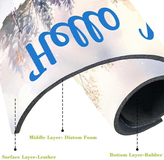 Chrismas Sink Faucet Absorbing Mat Hello Winter Sink Splash Guard Drying Mat - Image 3