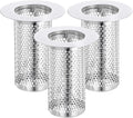 uxcell 3 Pack Shower Drain Strainer, 3.1" x 2.5" Stainless Steel Floor Drain by uxcell