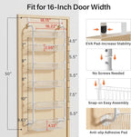 Delamu Large Over the Door Pantry Organizer, 6-Tier Metal Pantry Door - Image 3
