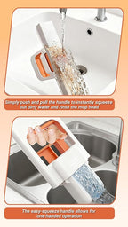 Mini Mop for Small Spaces, Foldable Self-Squeeze & Self-Wringing Wet Dry Sponge - Image 3