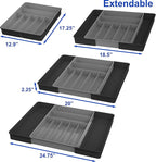 Simple Houseware Expandable Kitchen Drawer Flatware Organizer - Image 2